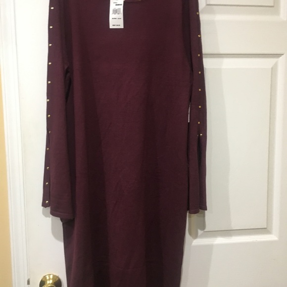 Harlow & Rose Knit Dress With Studded Sleeves - Picture 2 of 3